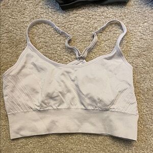 Women's White Sports Bra